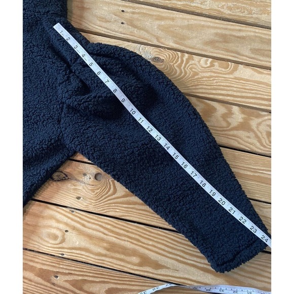 NWT Express Fleece Teddy Jacket Size Small Women's Black Full Zip MSRP $78 - Picture 8 of 8